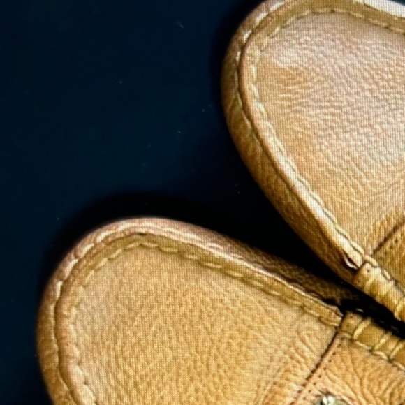 Coach Fredrica Genuine Pebble Leather Loafers 8.5 Round Toe - Picture 3 of 4